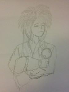 Here's Editor Dani Barge's attempt at a 10-minute sketch of Jareth.