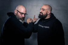 Sage Francis and B Dolan are on tour together (photo by A D Zyne).