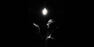 James Swanton as Dracula (Bronzehead Theatre, 2017), photo by Michael J Oakes